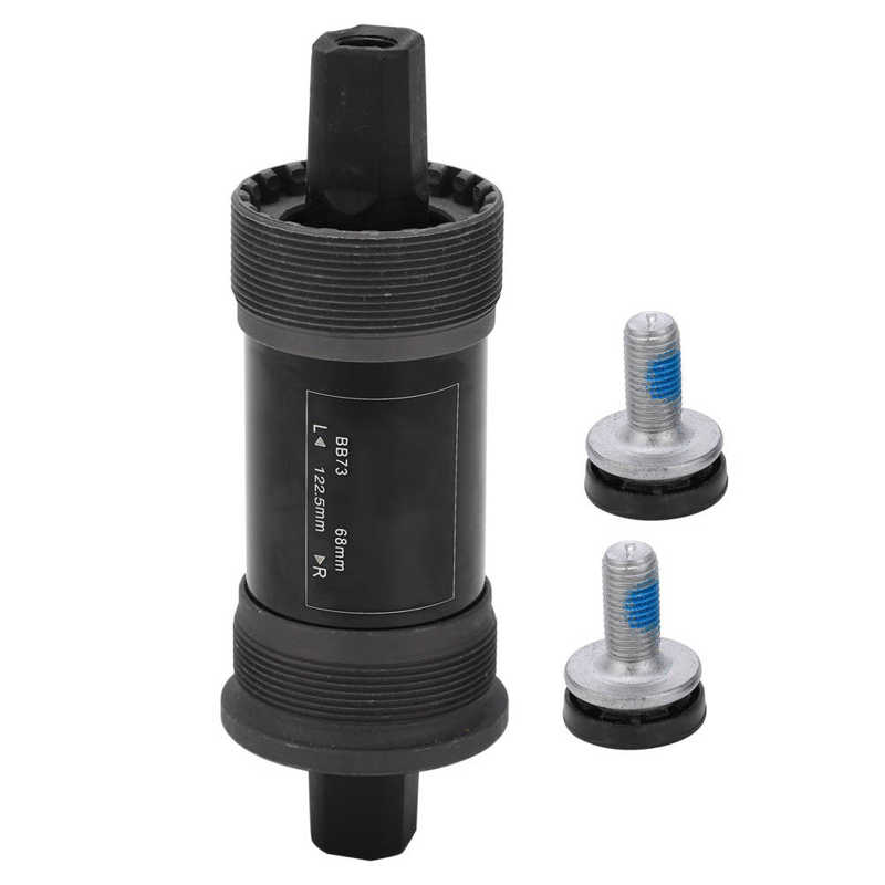 Bicycle Bottom Bracket Mountain Bike Sealed Bottom Bracket Square Hole Crank 68mm Steel Axis BB with Waterproof Screw