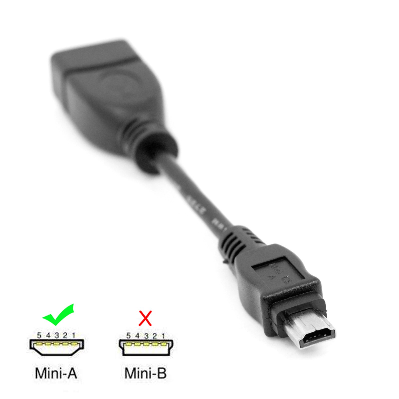 CY Cable USB 2.0 Mini A Male Host OTG Cable VMC-UAM1 DC DV Cable