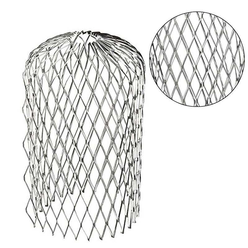 Pack Of 4 Universal Metal Gutter Guards Downpipe Stainless Steel Filter Leaves Guard Drain Cover Gardening Supplies: Default Title