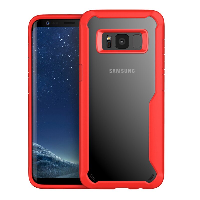 per il caso di samsung s8 s9 più della copertura del respingente su galassia s 8 9 8 s 9s s8più s9più samsungs8 samsungs9 calotta di protezione del telefono coque borsa morbida: s8 plus / rosso