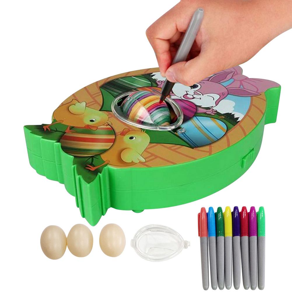 DIY Egg Decorating Coloring Kit Easter Egg Decorating Kit Egg Spinner Machine With Accessories Or Both Plastic Eggs Real Eggs