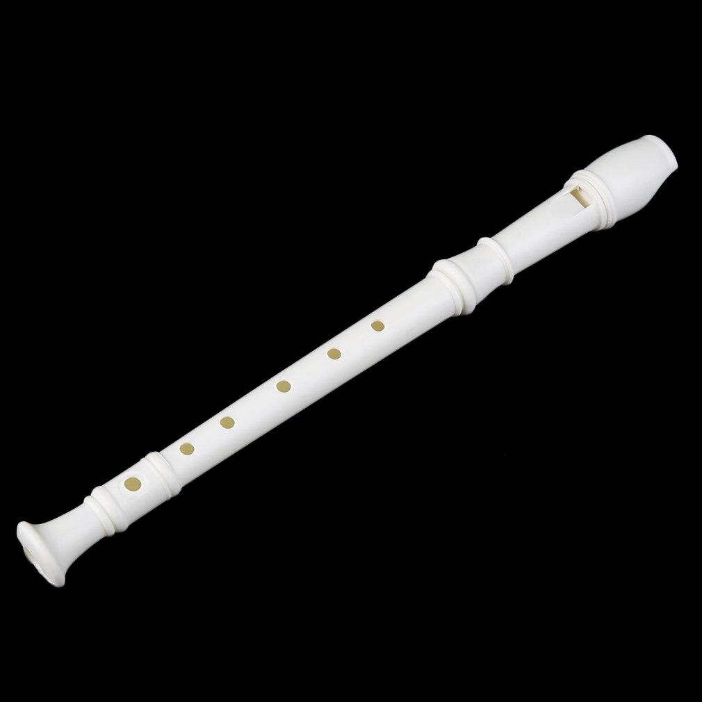 Draagbare Size Wit Abs Hars Instrument Musical Sopraan Recorder Lange Fluit Vingeren Vroege Onderwijs Voor Kinderen