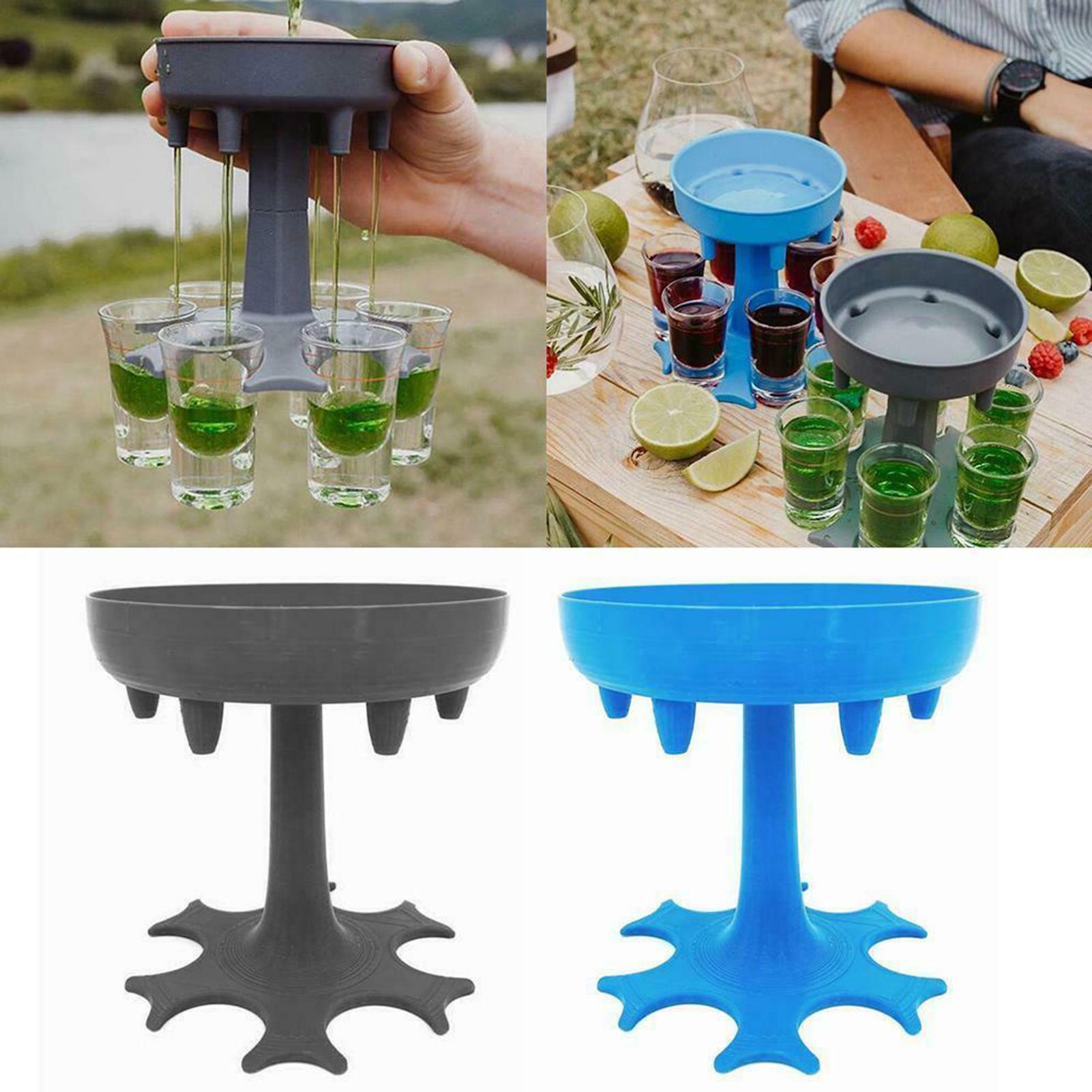 6 Borrelglas Dispenser Houder Bar Wijn Whisky Bier Dispenser Accessoires Caddy Liquor Dispenser Party Games Drinken Shot Glasse