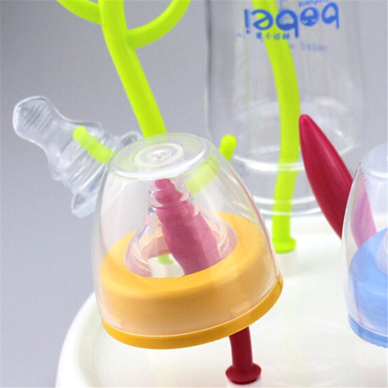 Babyflesborstels droogrek babyflesreinigingsborstels afdruiprek opbergrek boomvormig droogrek voor babyflessen