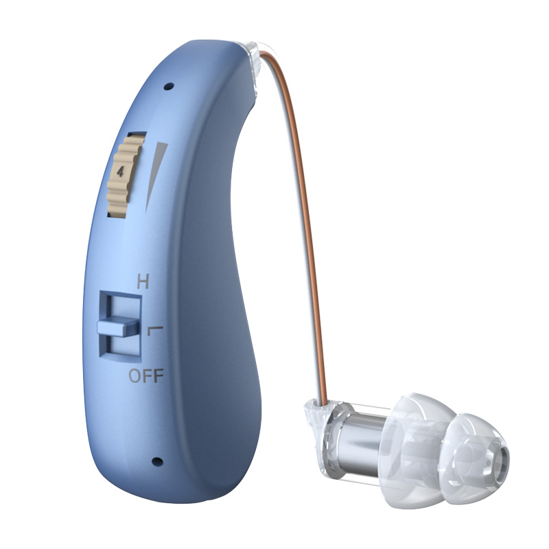 Enlarged hearing health earphones enhance ear sound protection for the elderly with hearing loss and tinnitus For Hearing Aid: Blue