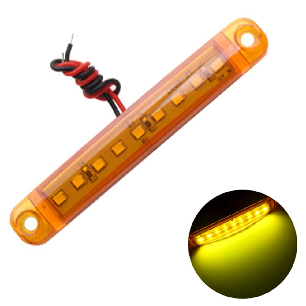 10Pc Amber Car Truck Light 9 SMD LED Lights Led Side Auto Bus Marker Light Waterproof Car Light Lorry Side Marker Lamp Accessory