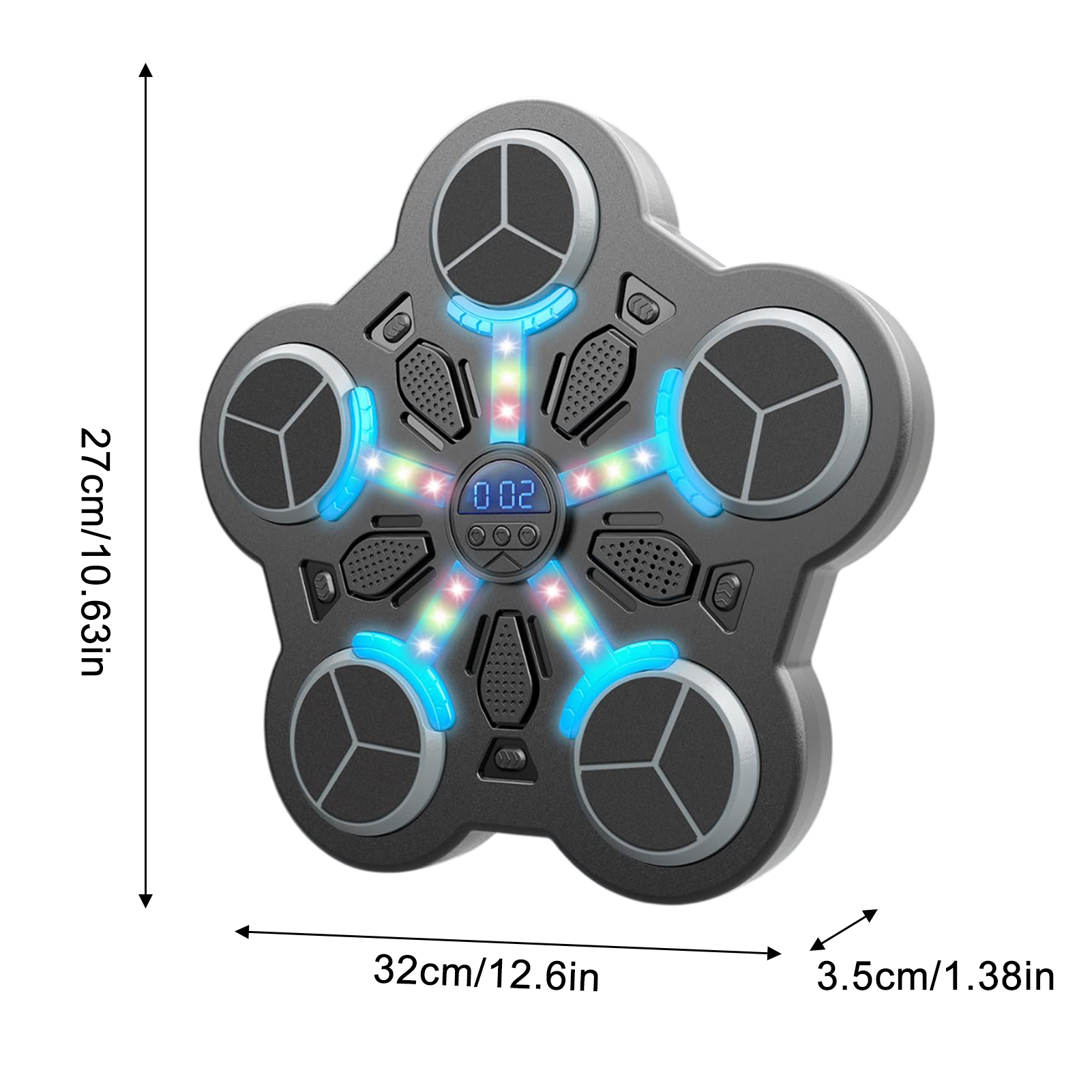 Music Boxing Machine Wall Mounted Electronic Boxing Target Music Boxing Target for Adults Kids Home Interactive Punching Trainer