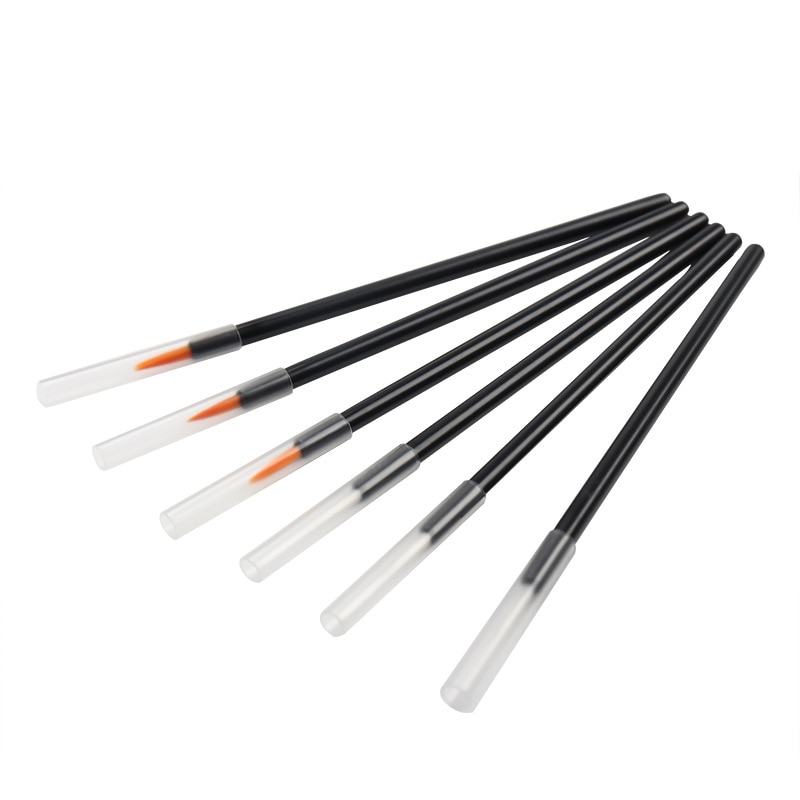 100pcs Disposable Eyeliner Brushes Individual Applicator Superfine Fibre Swab Eye Liner Liquid Wand Eye Liner Brush