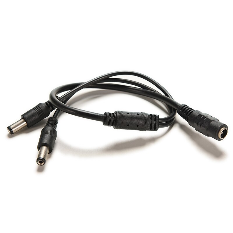 1 Female to 2 Male DC 12V Power Supply Plug Connector Cable Y Splitter Adapter Cord For CCTV Security Camera LED Strip