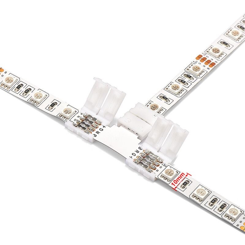 RGB Connectors 4 Pin L Kruis T Vorm LED Strip Connector PCB Lassen RGB Connector Voor 10mm 3528 5050 RGB LED Strip Verlichting