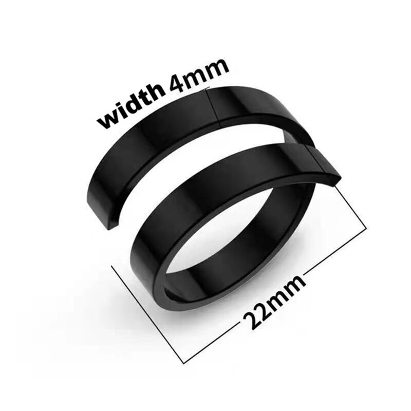 Amanti dello stile Punk farfalla anelli accoppiati anelli serpente dinosauro per donna uomo coppia anello aperto Set 2021 gioielli anelli mujer: 1pc black