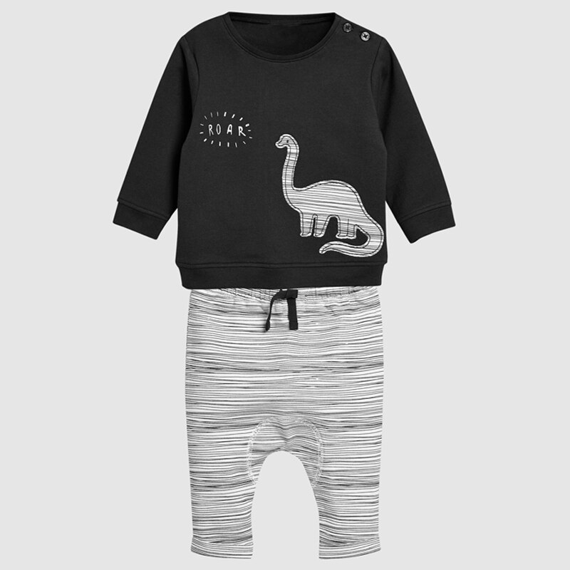 Björnledare bebiskläder set våren nyfödd bebiskläder mjuka spädbarn bebis pojke flicka kostym topp pullover+byxor barn ytterkläder
