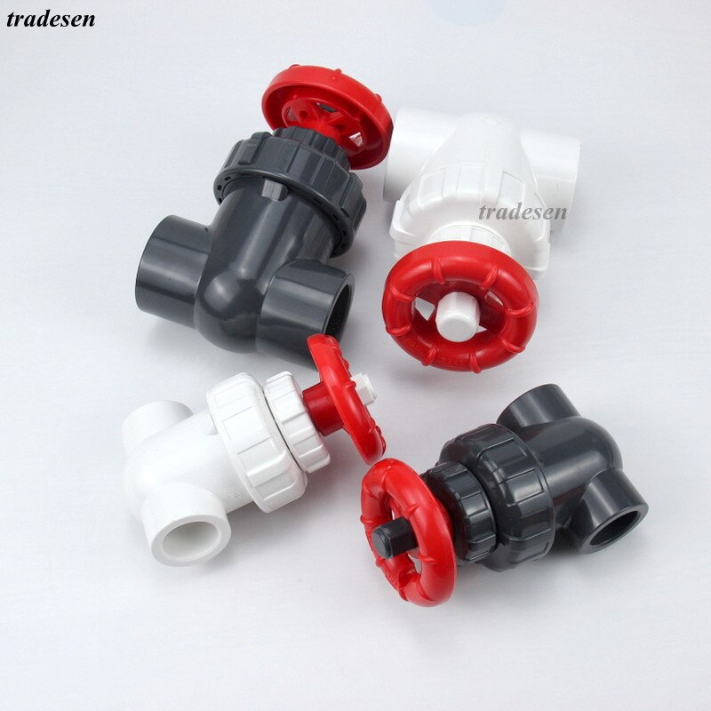 1pc 20~63mm PVC Gate Valve Precision Flow Control Sluice Switch Home Garden Irrigation Aquarium Fish Tank DIY UPVC Pipe Fittings