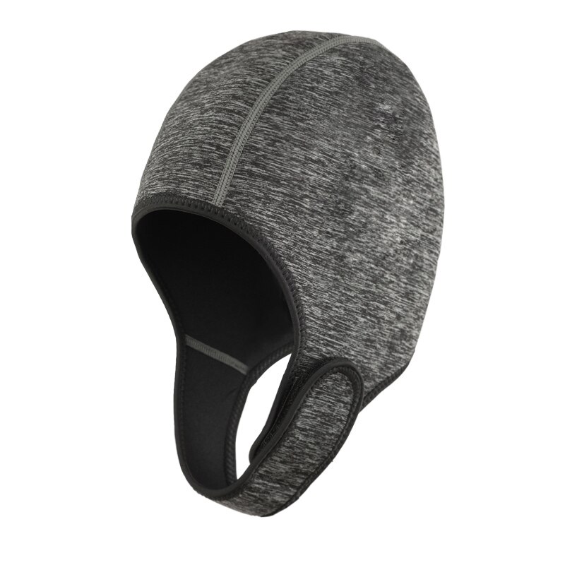 Svømmehatt dykkinghette med skulder snorkleutstyr lue hette halsdeksel svømme våtdrakt 3d vanntett dykkerhodetrekk: Mørk grå