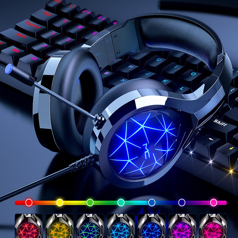 Gamingowy zestaw słuchawkowy gracze słuchawki z mikrofonem zestaw słuchawkowy dla graczy na PC 7.1 USB Surround Stereo dla graczy XBox One PS4 PC Laptop
