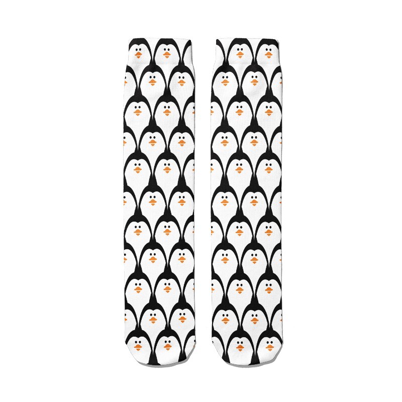 Calzini in cotone pinguino con stampa 3d di moda per donna calzini casuale unisex con pinguino alla caviglia calzini in cotone Kawaii carino autunno primavera: style9