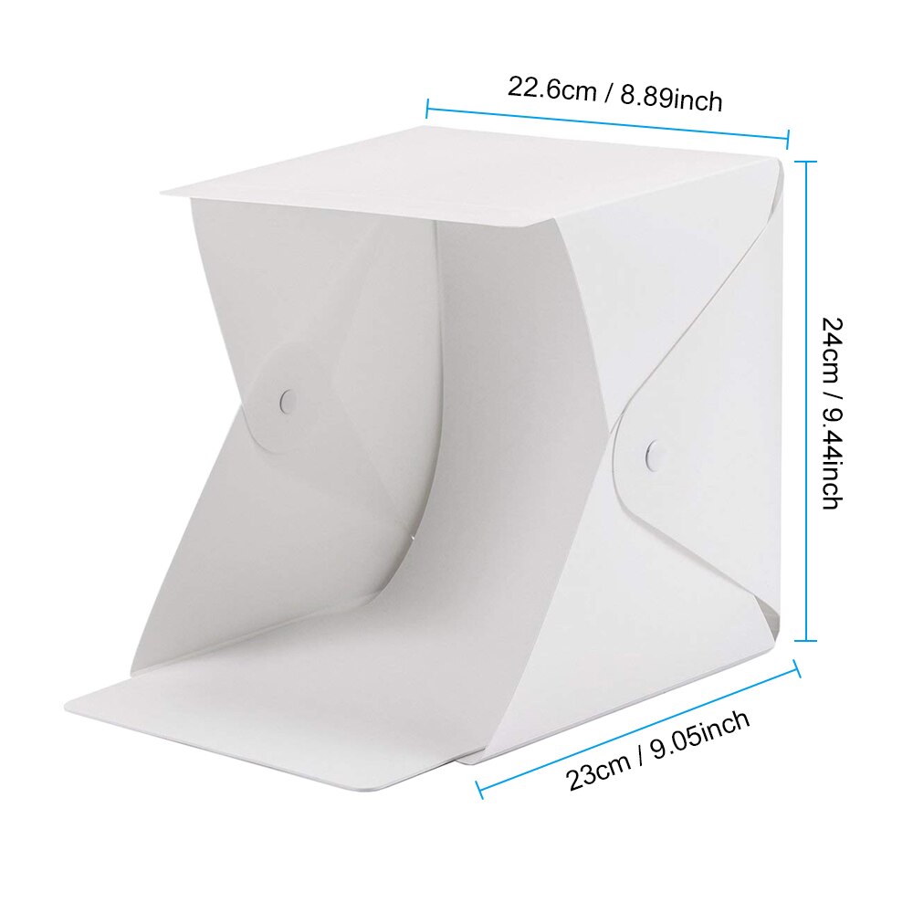 Mini Folding Studio Portable Box Small LED Lighting Box ShootingTent Kit Light Box for Photography