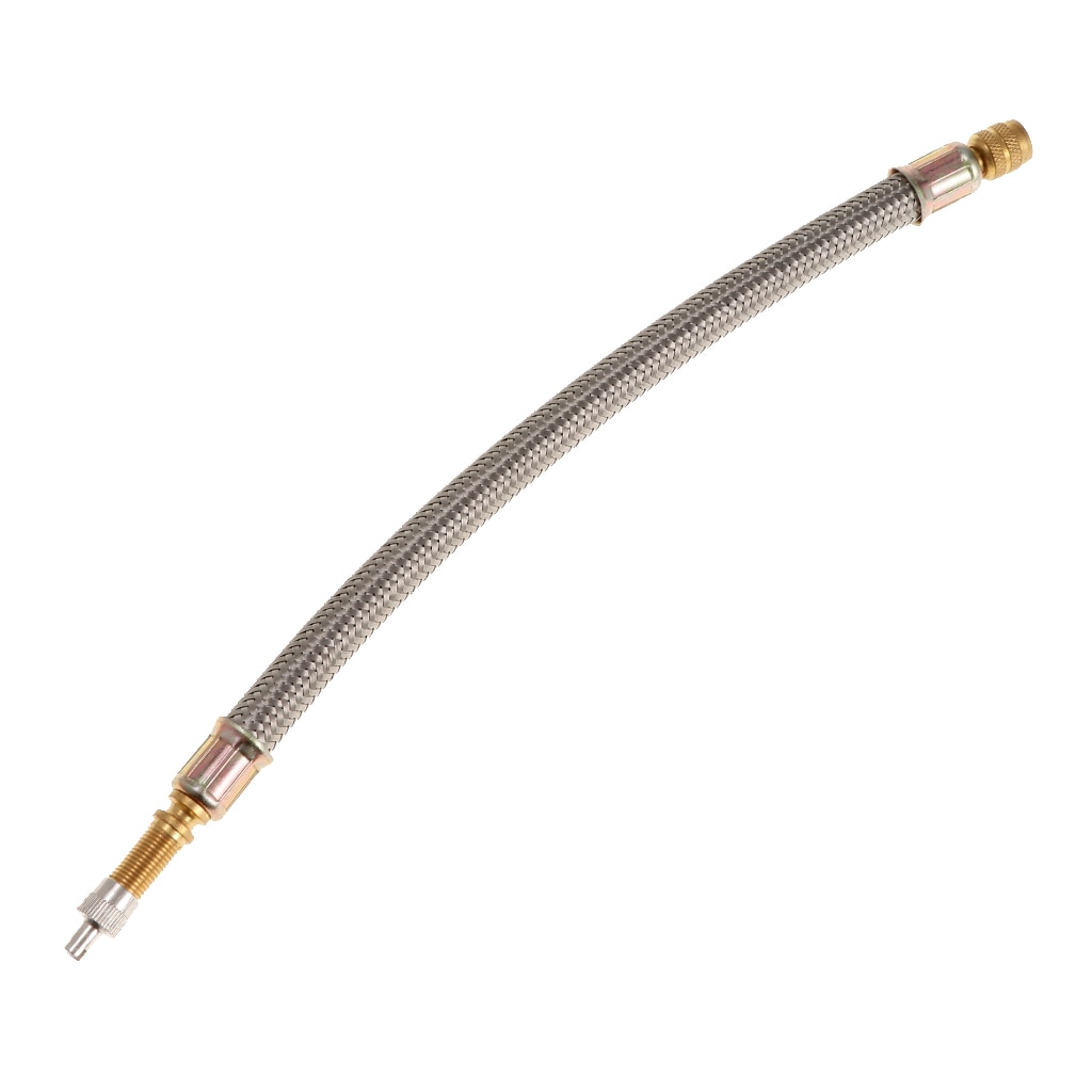 250mm 304 rostfritt stål flätade flexibla slang bilhjul däck ventilstammar förlängningar rör adapter för lastbil rv husvagn