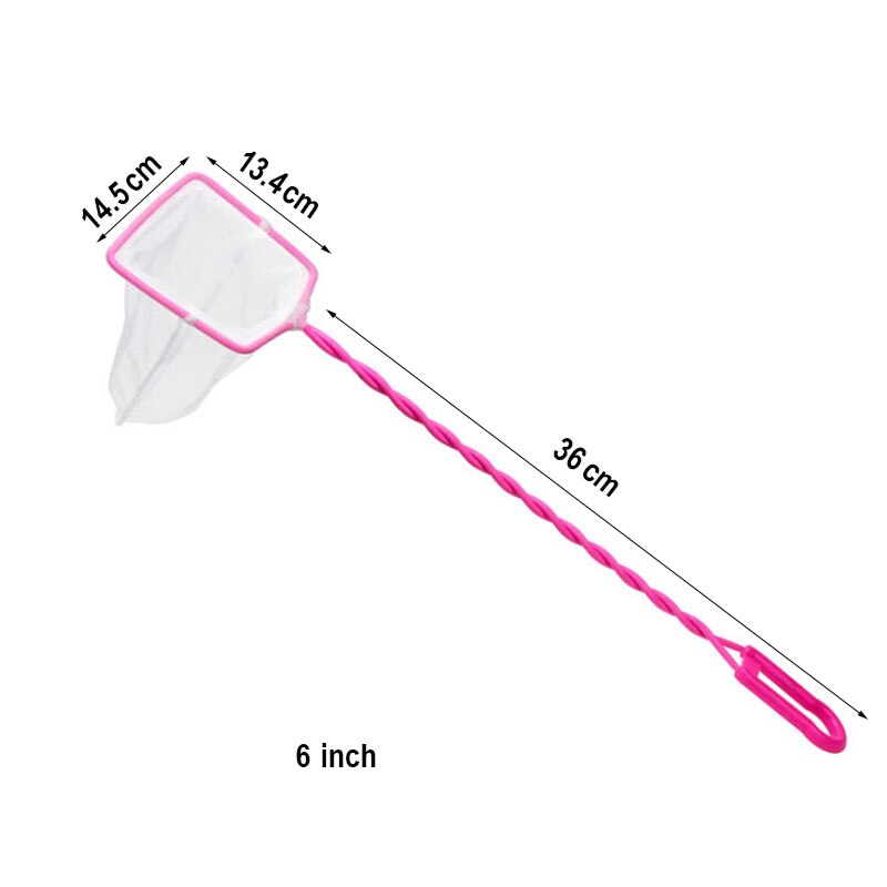 1 stk akvarietilbehør langt håndtag firkantet akvarie akvarium fiskenet landingsnet til fisk holdbare produkter