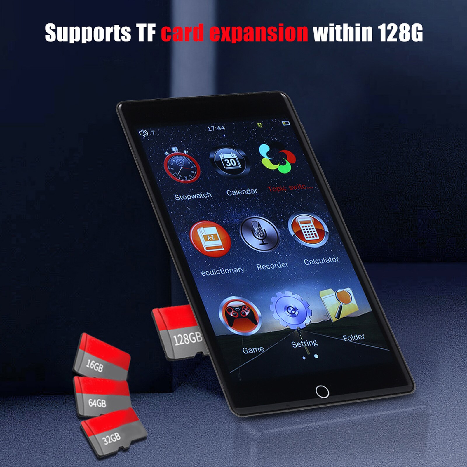 RUIZU H1 8GB MP3 Player Full Touch Screen Bluetooth 5.0 Portable Music Player FM Radio Receiver Recording with Mic Headphones