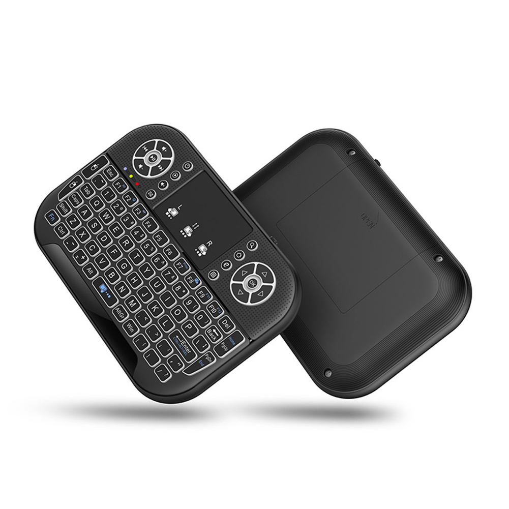 Air Mouse Remote 2.4G&Bluetooth-compatible Backlit Handheld Remote Keyboard with Touchpad Keyboard Remote Control for PC Laptop