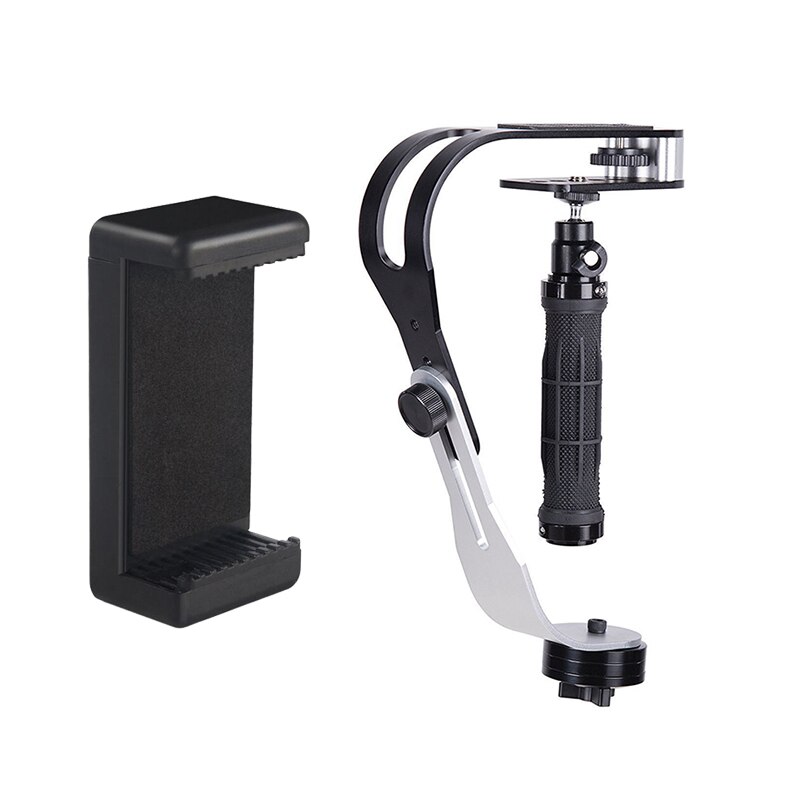 Handheld videostabilisator camera steadicam stabilisator voor canon nikon sony camera gopro hero telefoon dslr fotografie accessoires: Zwart