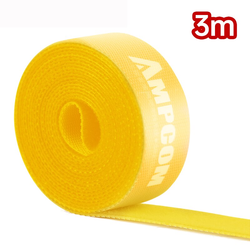 AMPCOM Klettband mit Klettverschluss, Klebebandstreifen, Nylon-Kabel-Organizer, selbstklebendes Verwaltung, wiederverwendbarer Kabelbinder für Telefonkabel: Rosa