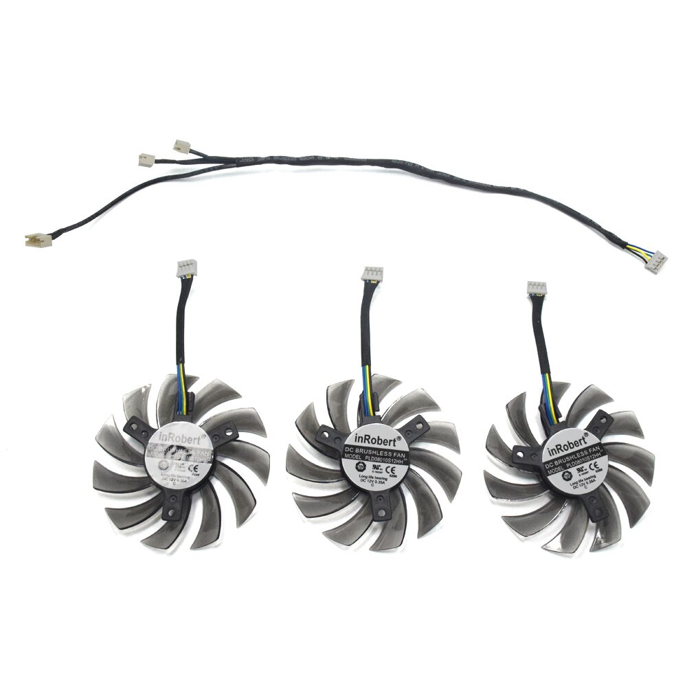 75mm PLD08010S12HH 4Pin R9 290 R9 380X Ventilateur Refroidisseur Pour Gigabyte GTX 670 680 760 Ti G1 GTX 770 780Ti Ventilateur de Carte Graphique: 3PCS