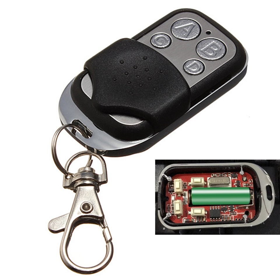 Universele Klonen Sleutelhanger Afstandsbediening Met 4 Toetsen 12V 27A Batterij 433Mhz Rf Voor Garage Deur Poort auto Kopie Code Gratis Verzendmethode