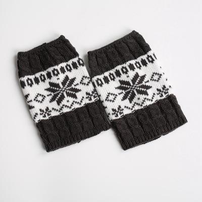 Gebreide Laarzen Wollen Voet Cover Herfst En Winter Kleur Bijpassende Kerst Sneeuwvlok Sokken Beenwarmers 3 Paar/partij: 3