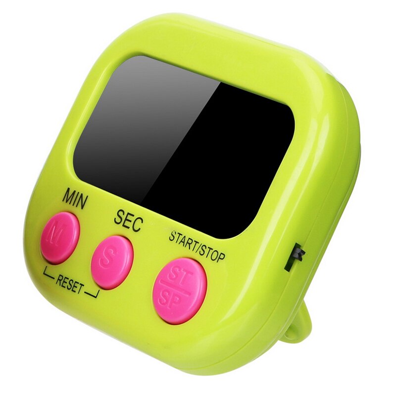 1PC Digital Kitchen Timer Big Digits Loud Alarm Magnetic Backing Stand with LCD Display for Cooking Baking Sports Games: Green