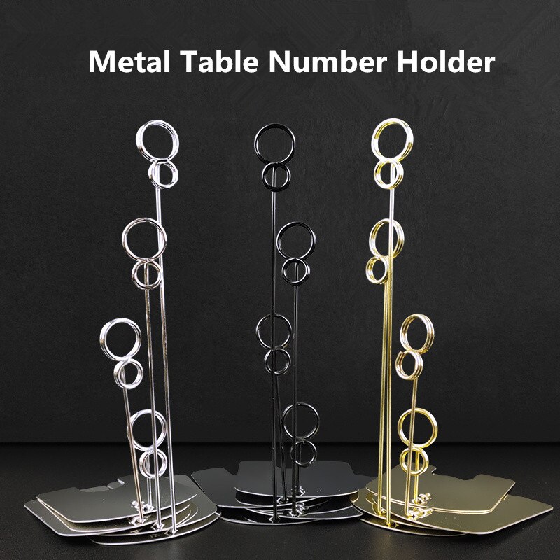 Tabletop Menu Label Harp-Clip Table Number Recipe Holder ReservedPlace Card Holder Stand For Restaurants Wedding Banquets
