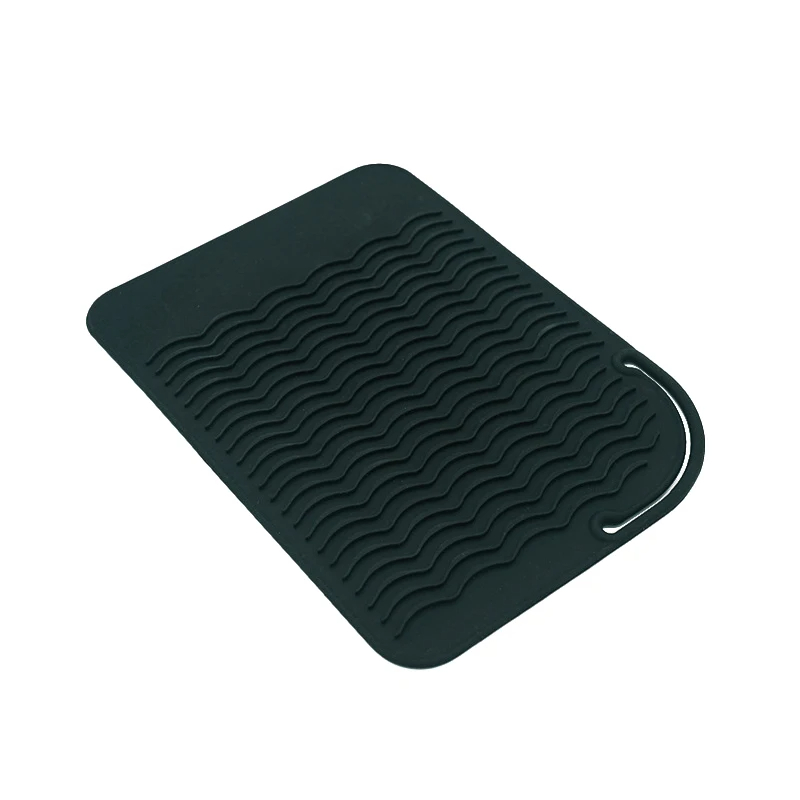 Herramientas para el cabello, rizador, funda aislante térmica, alisador de pelo plano, almohadilla aislante de silicona, férula eléctrica antideslizante para peluquería: Borgoña