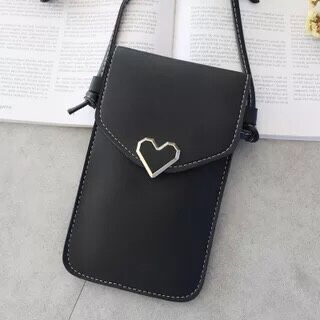 Universal Leather Cell Phone Bag Shoulder Pocket Wallet Pouch Case Neck Strap For Samsung s10 For iPhone SE 8 For Huawei: black