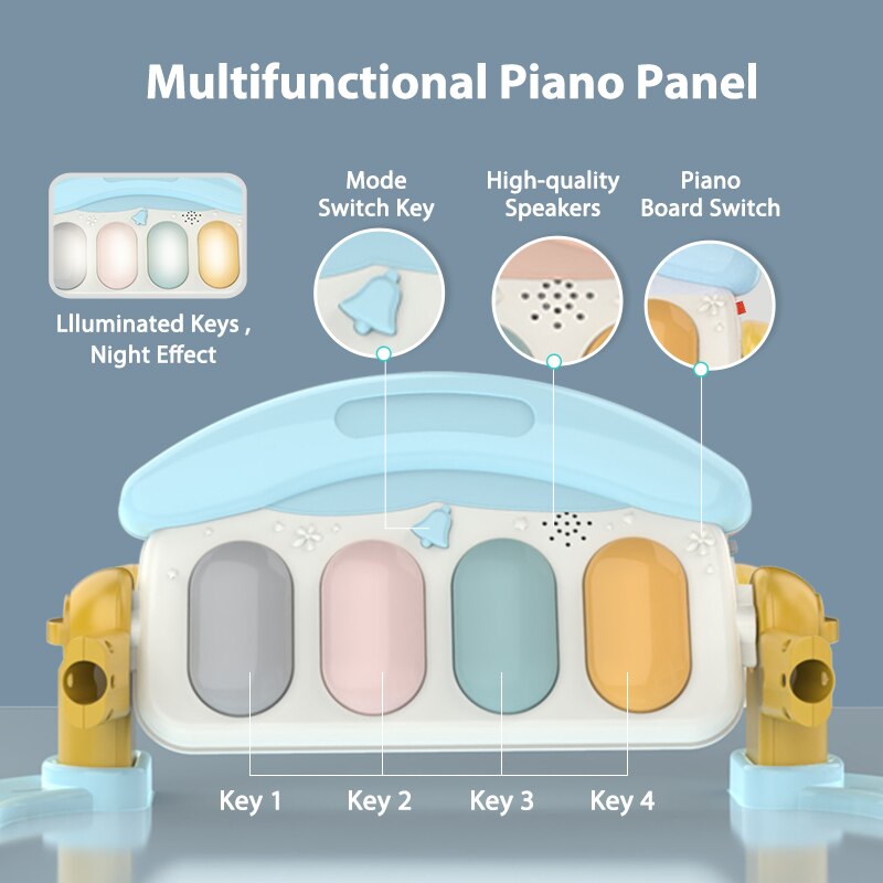 Muziek Baby Speelkleed Gym Pasgeboren Zuigeling Fitness Frame Babies Kid Musical Piano Speelmat Deken Kids Activiteit Tapijt Kruipen mat