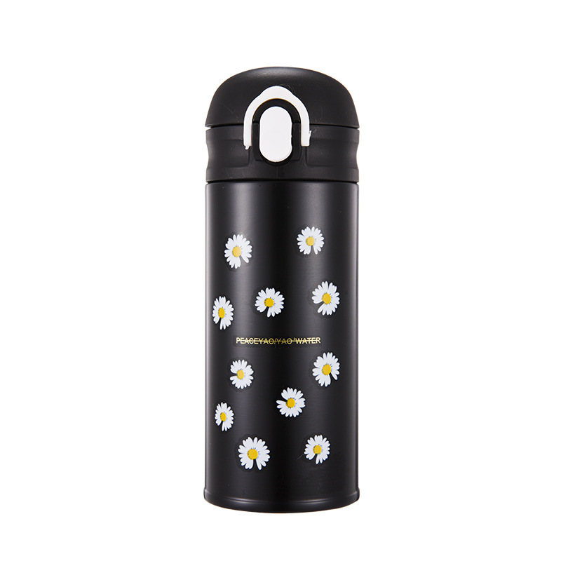 Zooobe 350ml termospullo kaksiseinäinen ruostumaton teräs 304 tyhjiöpullo pullo teemuki matkatermos kahvimuki lämpökuppi: D