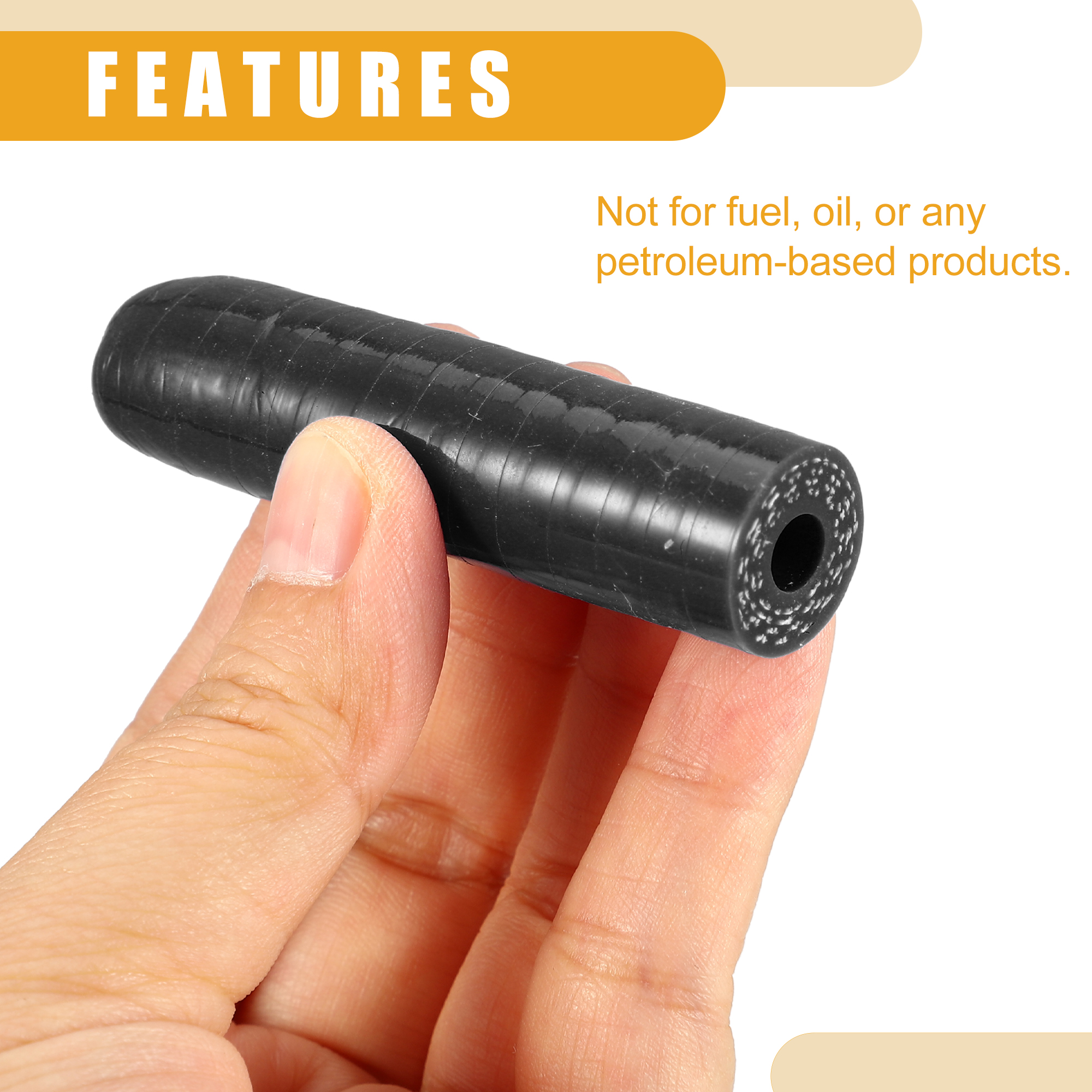 UXCELL 6mm ID to 40mm ID Silicone Coolant Cap Intake Vacuum Hose End Plug for Coolant Heater Bypass Vacuum Water Port Black