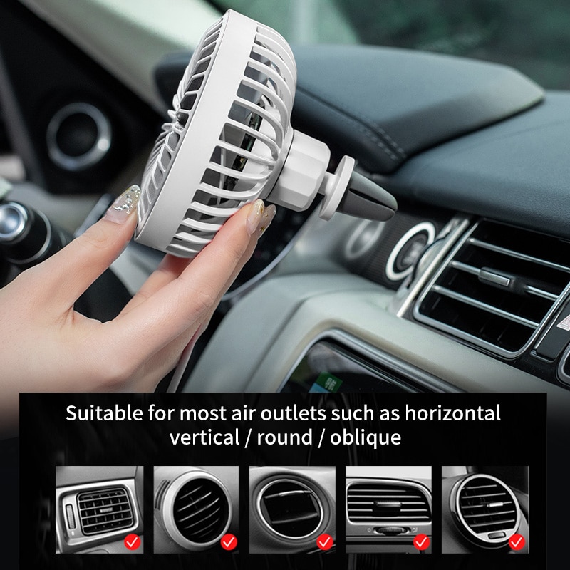 Ventilateurs portables personnels Mini USB refroidisseur d'air Rechargeable 3 vitesses réglable voiture bureau ventilateur de maison refroidissement