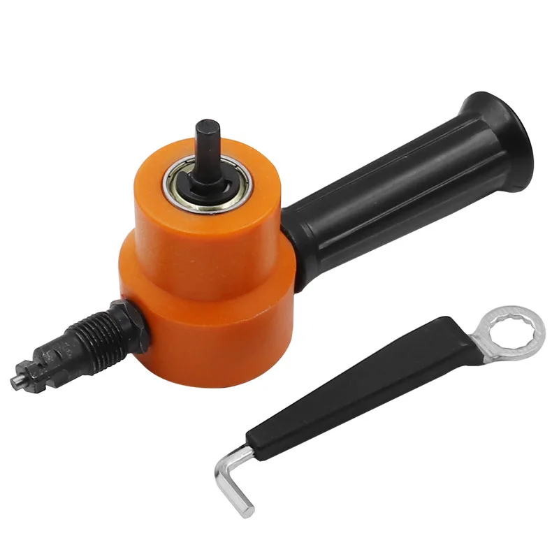 Electric Punching Shear Double Head Metal Sheet Iron Sheet Cutter Electric Tool Hardware Cutter Electric Punching Shear: Yellow