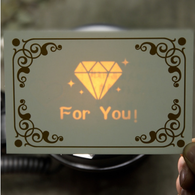 Onzichtbare Wenskaart Glow Postkaart Kerstcadeau Verborgen Tekst Bericht Card Thanksgiving Brief Diy Zegen Papier Envelop