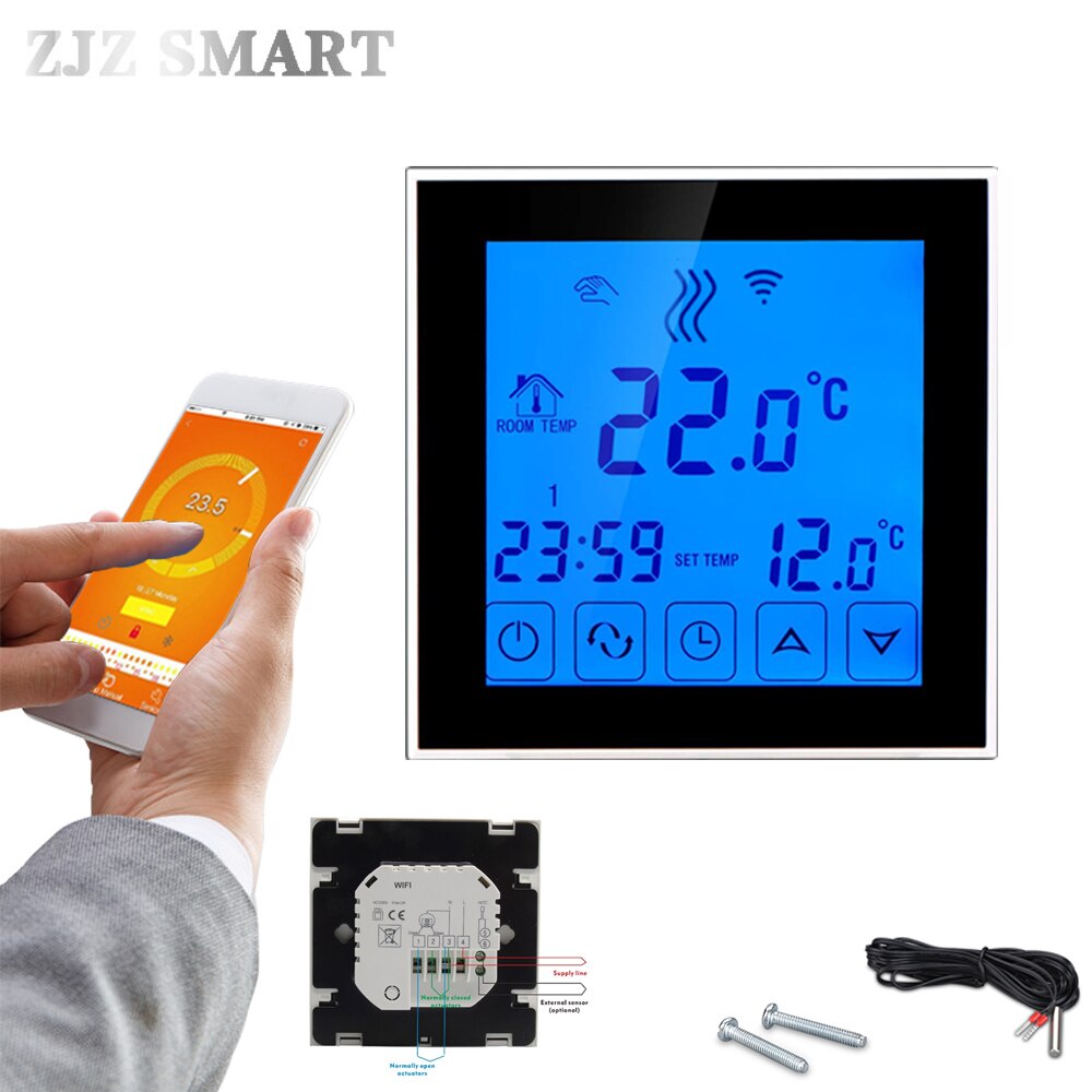 Smart House Wifi Programmeerbare App Intelligente Water Verwarming Thermostaat Temperatuur Schakelaar Controller Controller Voor Floor