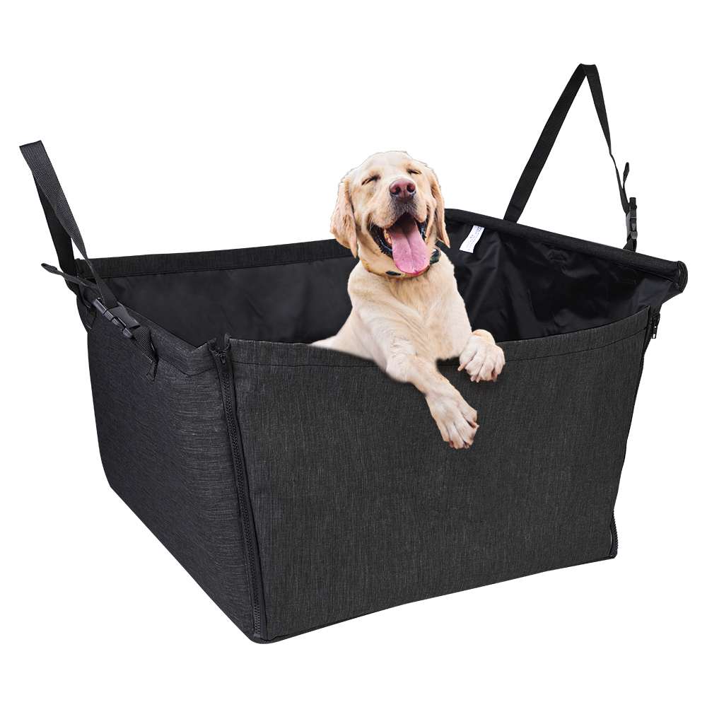 Wasserdichte Reise Hunde Träger Taschen Katze Träger Tasche Hund Haustier Produkte Hund Tasche Falten Auto Sitz Träger Korb Katze Taschen: Schwarz