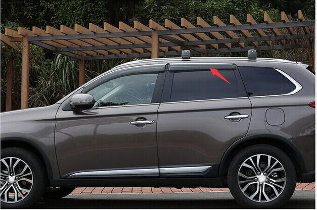 For mitsubishi outlander pmma solskjerm regndeflektor skjerm ventilasjon regnutstyr bil styling