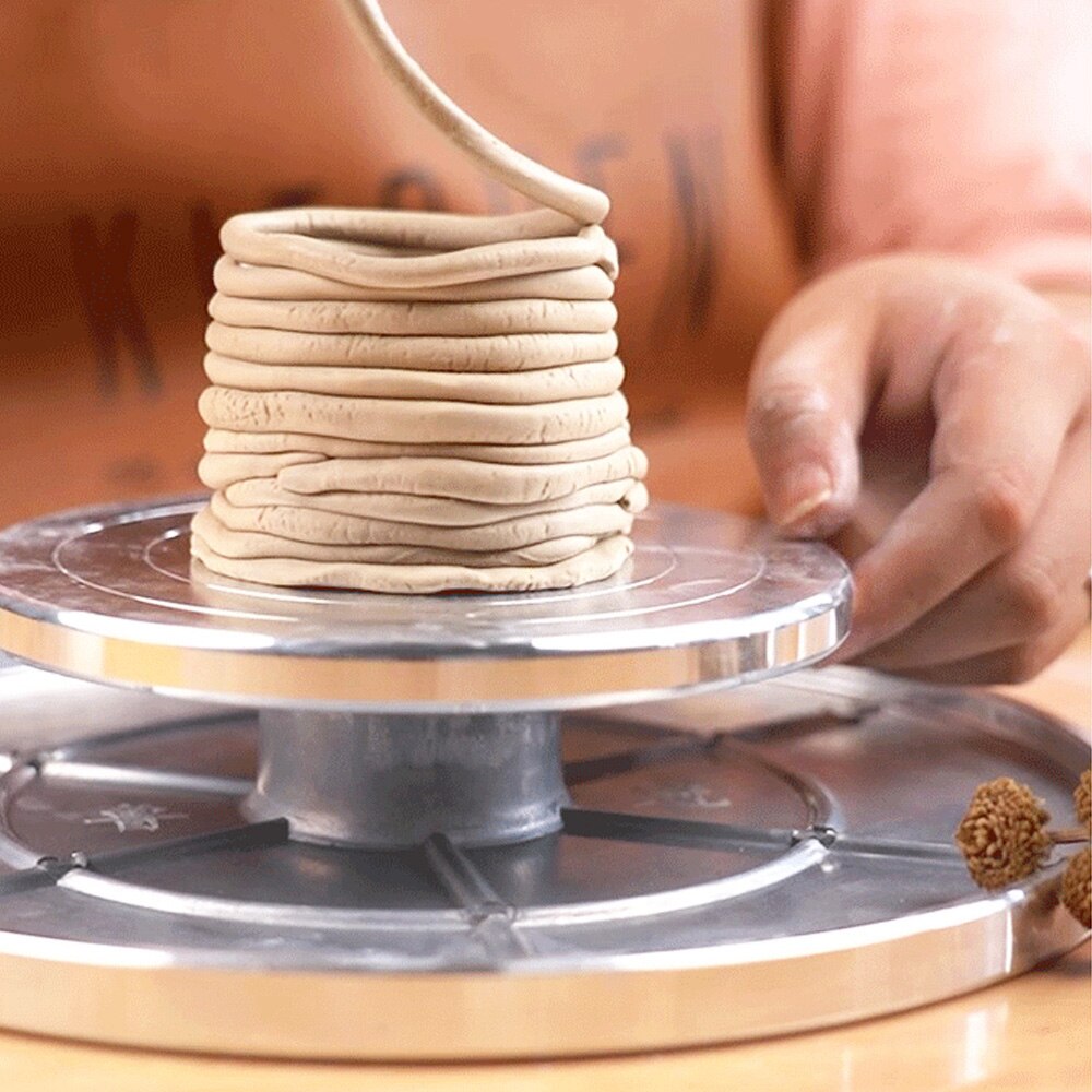 11-30cm Pottery Wheel Double-Sided Rotating Turntable Pottery Turntable DIY Ceramics Clay Tools Rotary Plate Cake Rotating Table