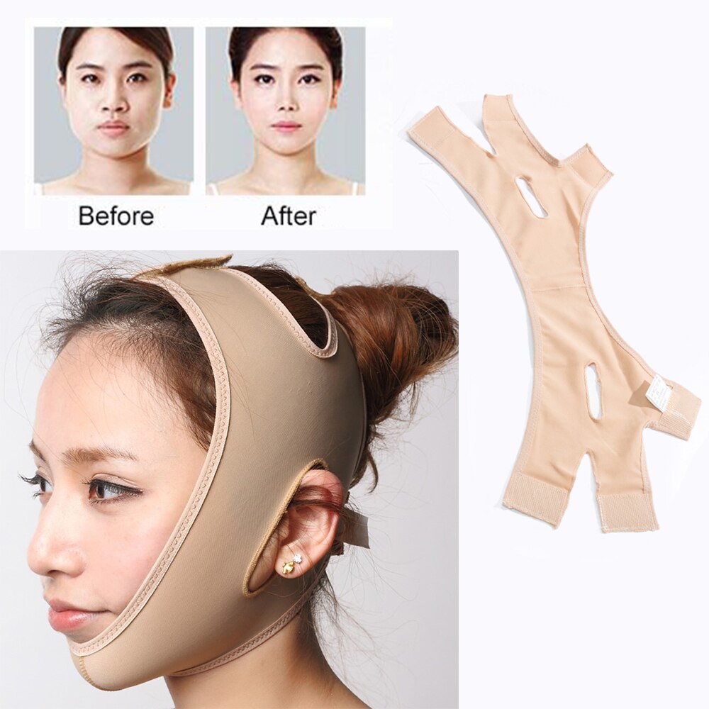 Masque facial amincissant slim en V, bande adhésive élastique, accessoire de sport, bandeau élévateur, ceinture de soins du visage, 1 pièce