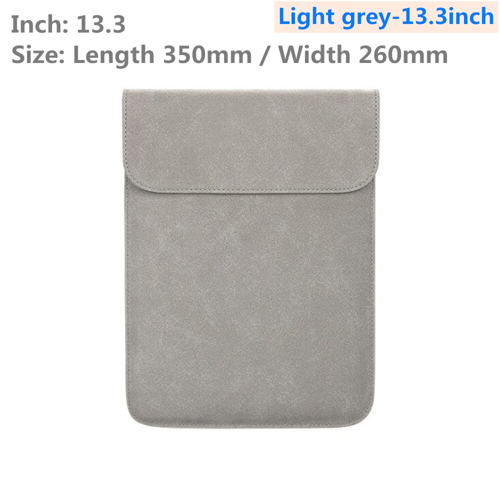 Yleinen vedenpitävä kannettava kannettavan tietokoneen suojalaukku 13.3 14.1 15.4 tuuman apple macbook air pro millet kannettavan tietokoneen suojakotelo: Vaaleanharmaa -13.3 tuumaa