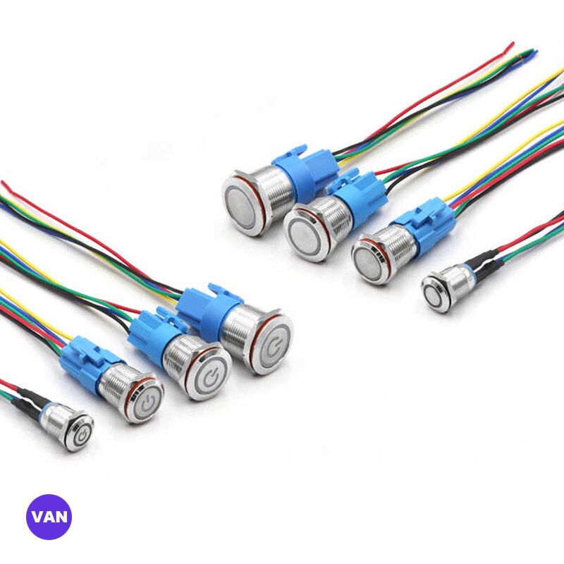 1PC 12mm 16mm 19mm 22mm cable socket for metal push button switch wiring 2-6 wires stable lamp light button Connector