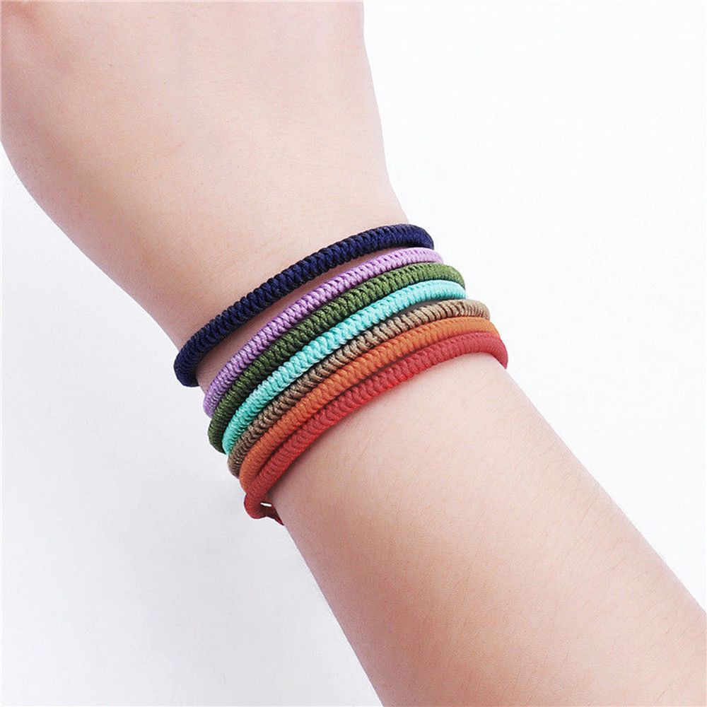 7 kleur Yoga Armband Tibetaanse Boeddhistische Goede Lucky Charm Tibetaanse Armbanden & Armbanden Voor Vrouwen Mannen Handgemaakte Knopen Touw Armband