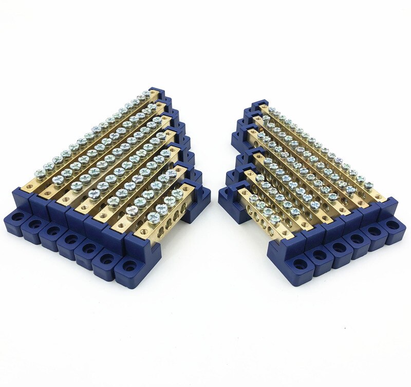 1pcs Copper wiring terminal row zero ground strip environmental protection flame retardant distribution box connection GK019
