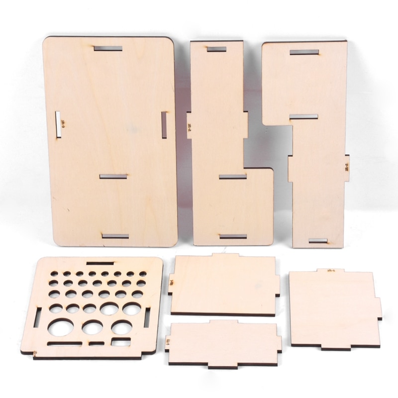 Wooden Storage Box Studio Modeling Tools Paint Brushes Holder Rack Display Stand Organizer Art Supplies Accessories